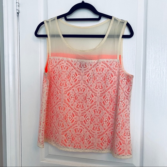 🧡EUC - Marc by Marc Jacobs Lace Overlay Top - Picture 2 of 7